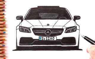 Как нарисовать mercedes amg