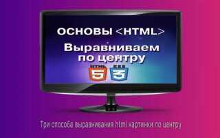 Как сделать элемент по центру html