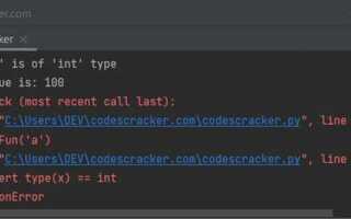 Что такое assert в python