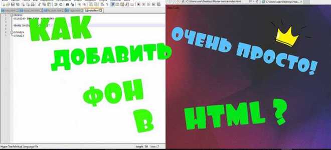 Как добавить фоновую картинку в html