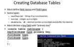 Как выполнить создание таблицы средствами языка sql