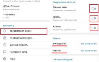 Как включить уведомления в telegram