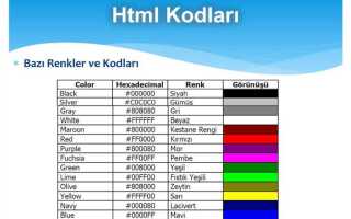 Как изменить цвет в html коде