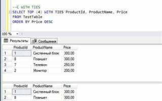 Как вывести последние записи sql
