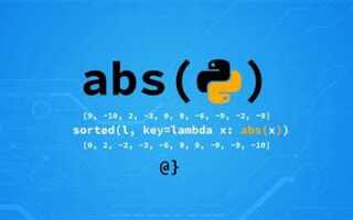 Что такое abs в python