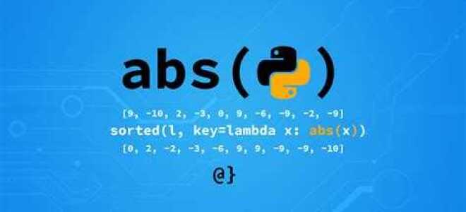 Что такое abs в python