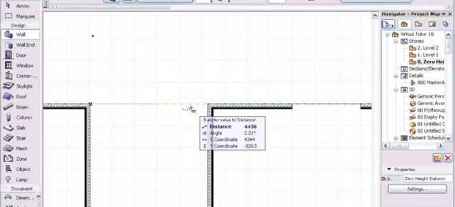 Как измерить угол в archicad