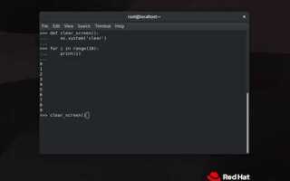 Как очистить idle в python
