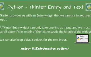 Как в entry добавить текст python