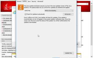 Как отключить java update