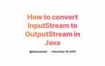 Что такое inputstream и outputstream java