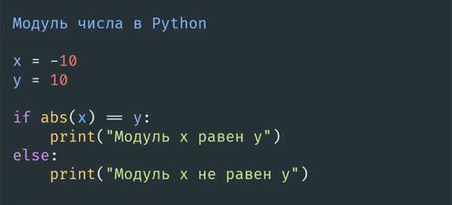 Как взять модуль числа в python