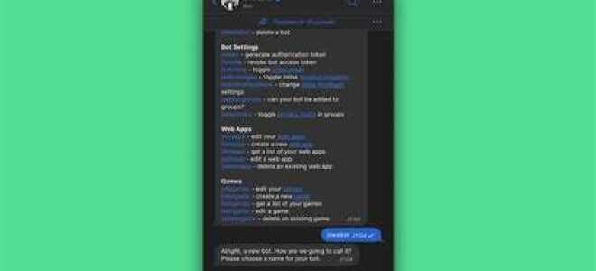 Как создать простого бота в telegram