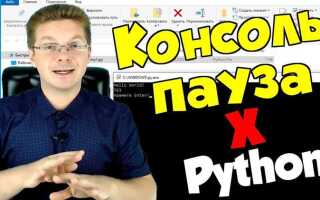 Как скрыть консоль python