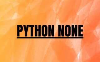 Как проверить на none python