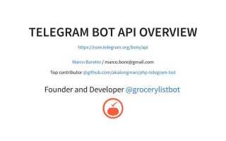Как установить telegram bot api