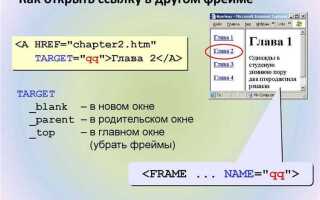 Как открывать в новой вкладке html