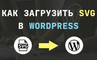 Как загрузить svg в wordpress