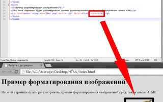 Как выровнять картинки в html