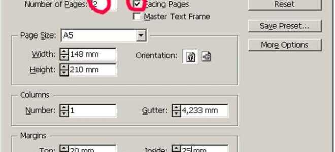 Как сделать вылеты в indesign