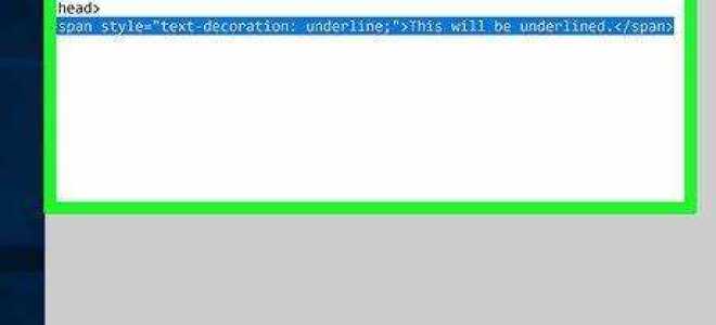 Как подчеркнуть текст в html css