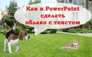 Как сделать облако слов в powerpoint