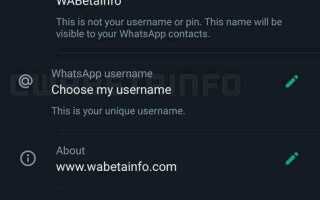 Как сделать видимое имя пользователя whatsapp