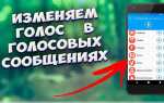 Как изменить голос в whatsapp
