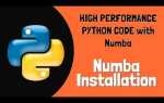 Как установить numba python