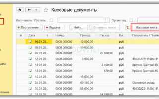 Как вести кассовую книгу в 1с