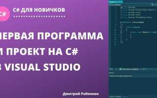 Как правильно создать проект в visual studio 2019