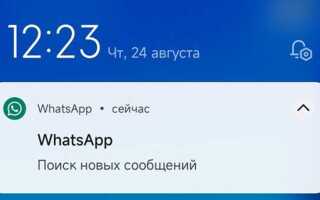 Как отключить поиск новых сообщений в whatsapp