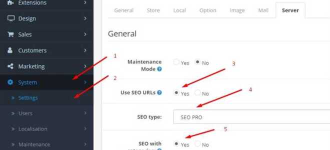 Как включить чпу в opencart 3