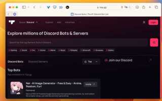 Как добавить бота discord