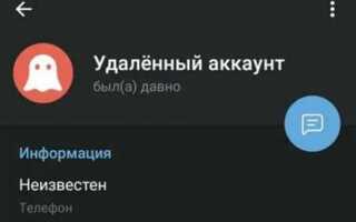 Что означает удаленный аккаунт в telegram
