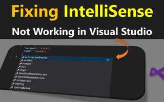 Как в visual studio отключить entel intellisense