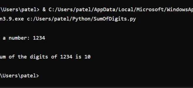 Как в python посчитать сумму цифр в числе