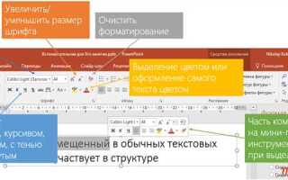Как редактировать текст в powerpoint