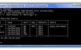 Как изменить тип столбца в sql
