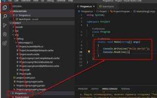 Как запустить c файл в visual studio