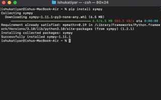 Как установить sympy на python