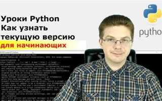 Как узнать версию python windows