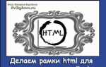 Как сделать рамку в html css