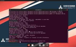 Как установить python linux