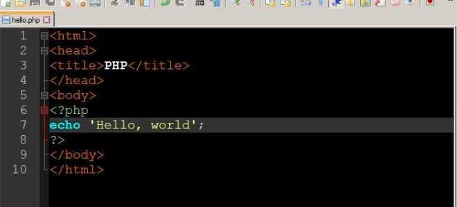 Как включить php в html