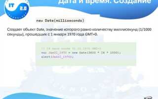 Как из миллисекунд получить дату javascript
