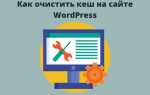 Как очистить кэш в wordpress
