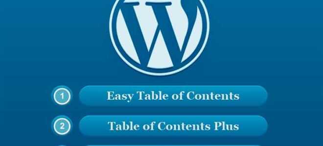 Как сделать содержание статьи в wordpress