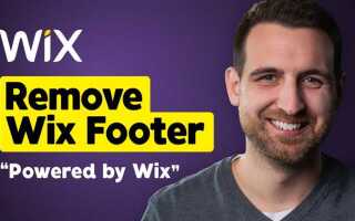 Как убрать футер в wix
