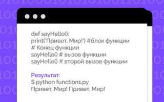 Как вызвать функцию в python